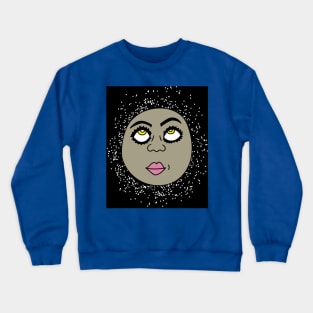 Luminous Moon Half Moon Face Crewneck Sweatshirt